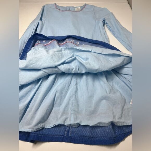 Disney - Girls Long sleeve Elana Dress Lined Size 11/12 Light Blue Embroidered - Picture 6 of 16